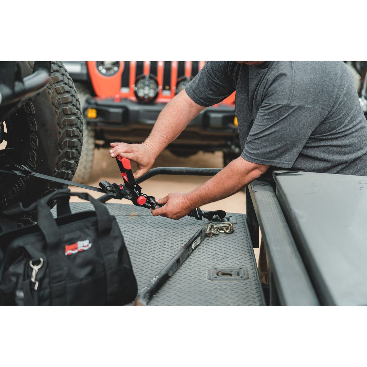 SpeedStrap 27011 Ratchet 2 in. x 10 ft. Tie Down w/ Twisted Snap Hooks and Axle Strap