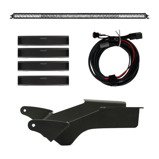 RIGID Industries 2021 Bronco Roof Rack Light Kit with a SR Spot/Flood Combo Bar Included 46726