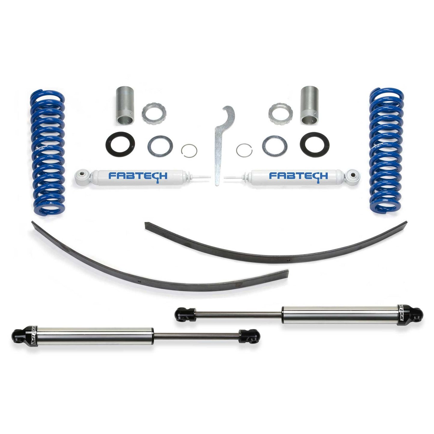 Fabtech 0-3.5 in. BASIC ADJ C/O SYS W/RR DLSS 95.5-04 TOYOTA TACOMA PRNNR 6 LUG MDLS 2/4WD K7015DL
