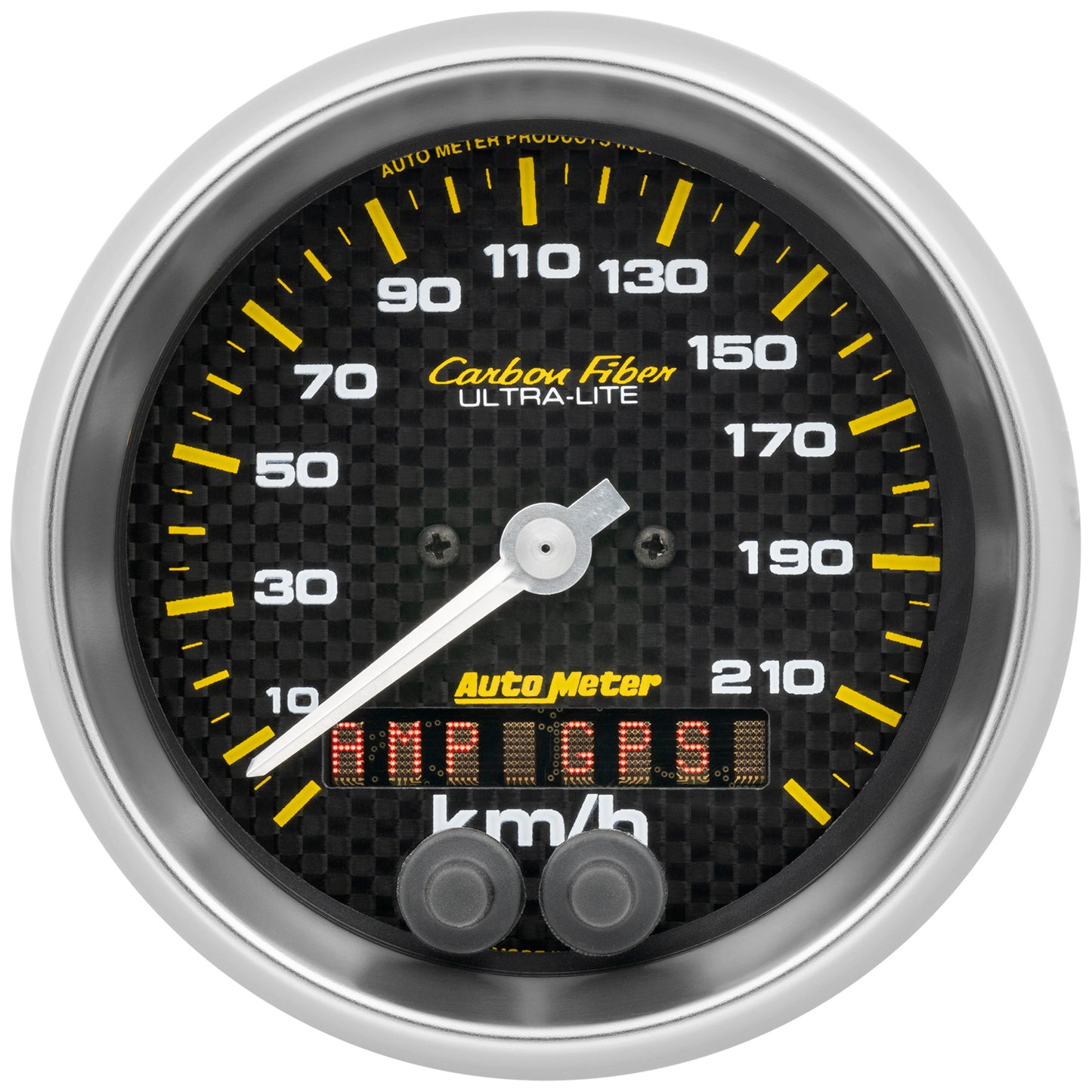 AutoMeter 3-3/8 in. GPS SPEEDOMETER 0-225 KM/H CARBON FIBER 4780-M