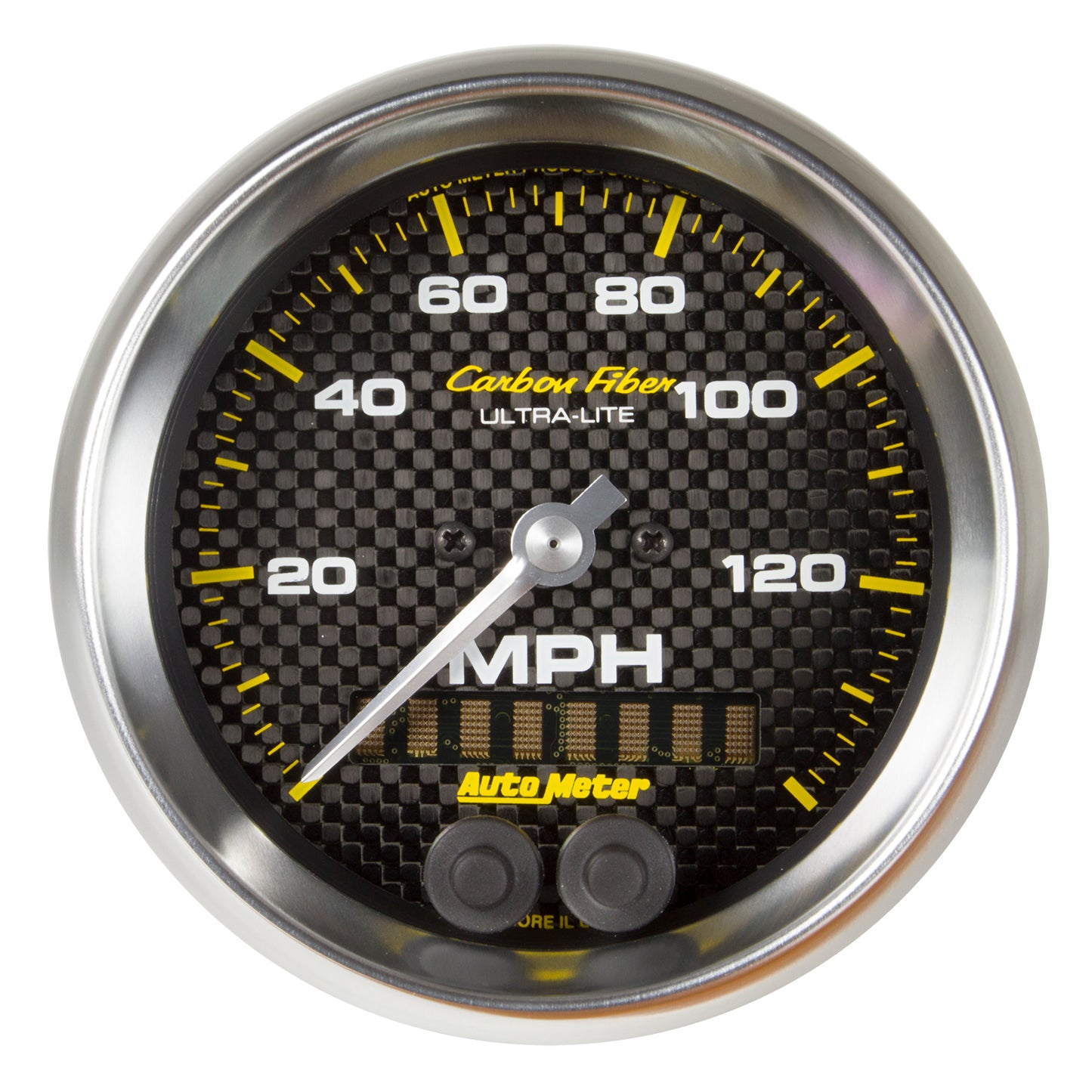 AutoMeter 3-3/8 in. GPS SPEEDOMETER 0-140 MPH CARBON FIBER 4780