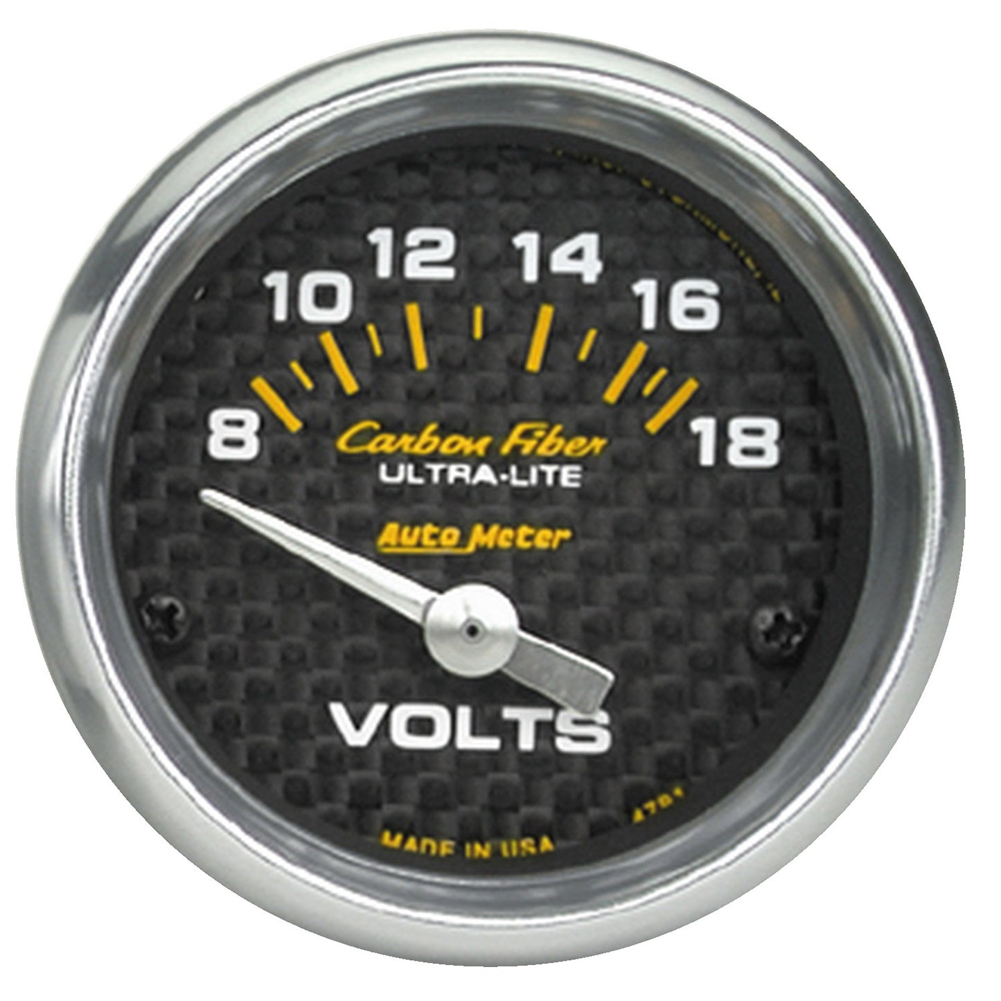 AutoMeter 2-1/16 in. VOLTMETER 8-18V CARBON FIBER 4791