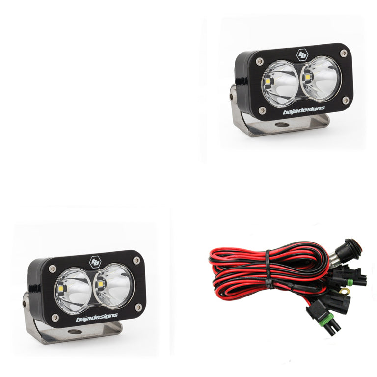 Baja Designs S2 Pro Black LED Auxiliary Light Pod Pair 487806