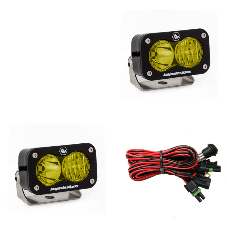 Baja Designs S2 Pro Black LED Auxiliary Light Pod Pair 487813