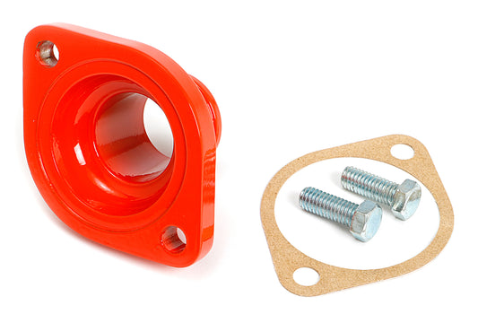 Trans-Dapt Performance Mopar V8 Water Neck (Thermostat Housing); Orange Powder-Coated 4991