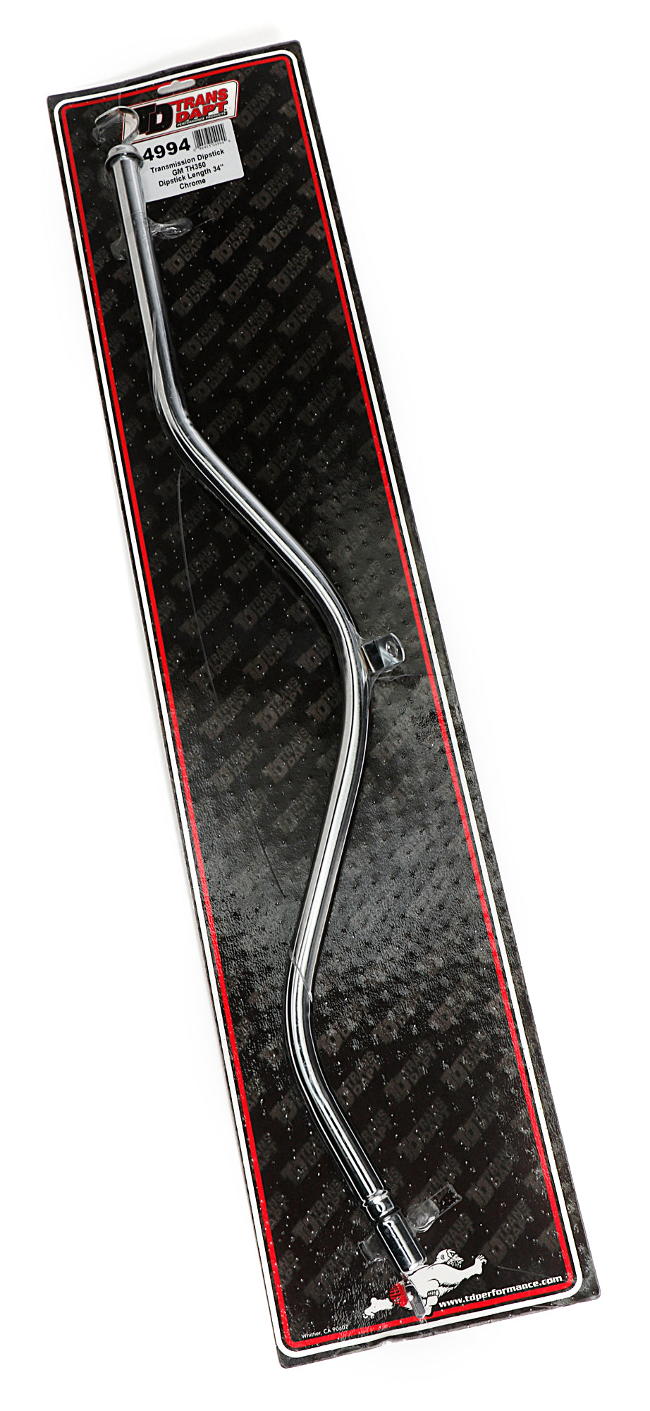 Trans-Dapt Performance 34 In. Chrome Transmission Dipstick And Tube For Gm Th350 4994