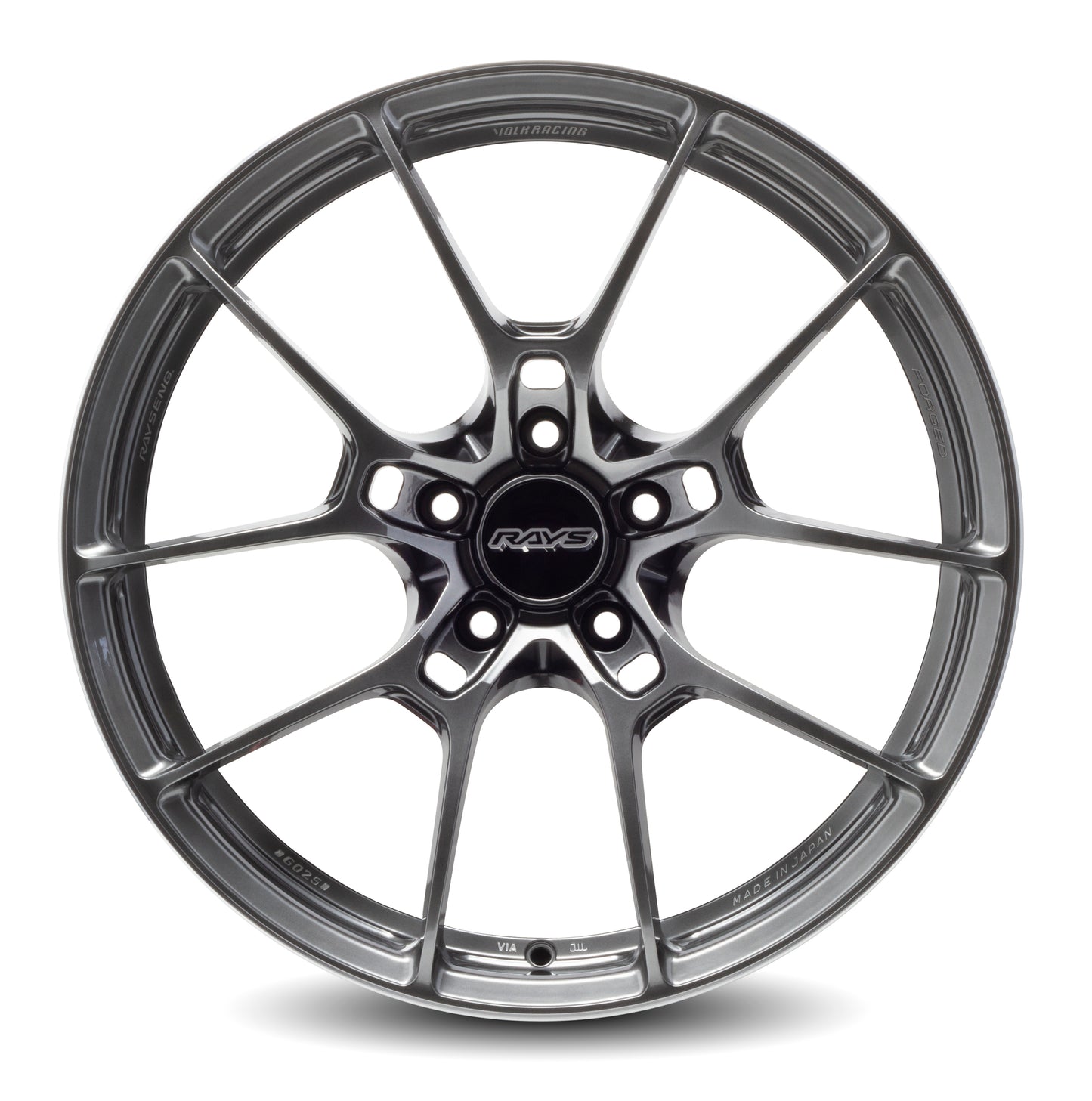Volk G025 18x8.5 SHINING BLACK METAL / RIM EDGE DC (HK) Wheel