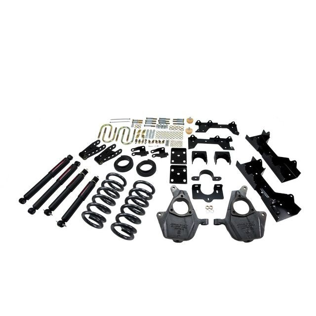 BELLTECH 681ND LOWERING KITS Front And Rear Complete Kit W/ Nitro Drop 2 Shocks 1999-2000 Chevrolet Silverado/Sierra (Ext Cab) 4 in. or 5 in. F/6 in. or 7 in. R drop W/ Nitro Drop II Shocks