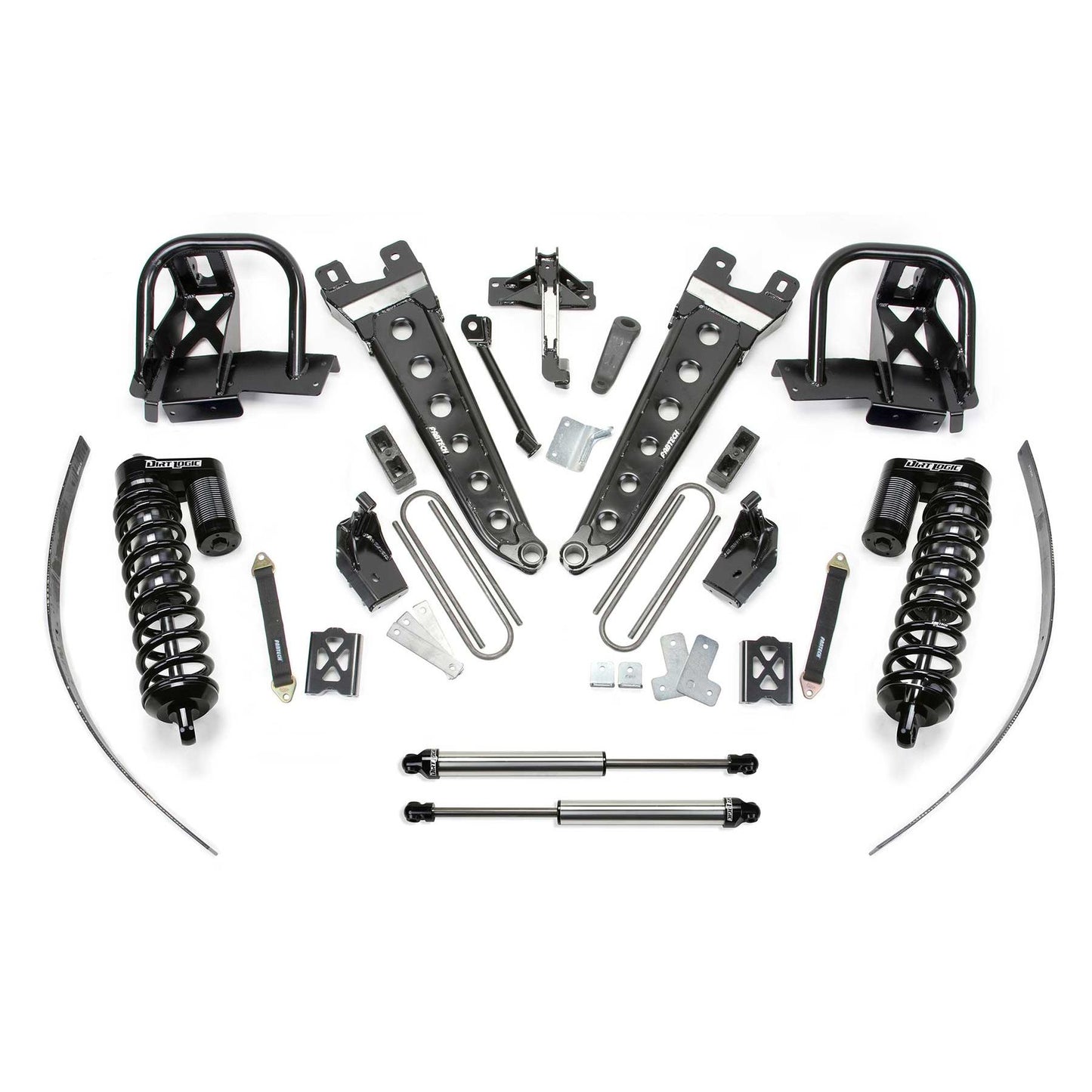 Fabtech 8" RAD ARM SYS W/DLSS 4.0 C/O& RR DLSS 2011-16 FORD F250 4WD W/FACTORY OVERLOAD K2140DL
