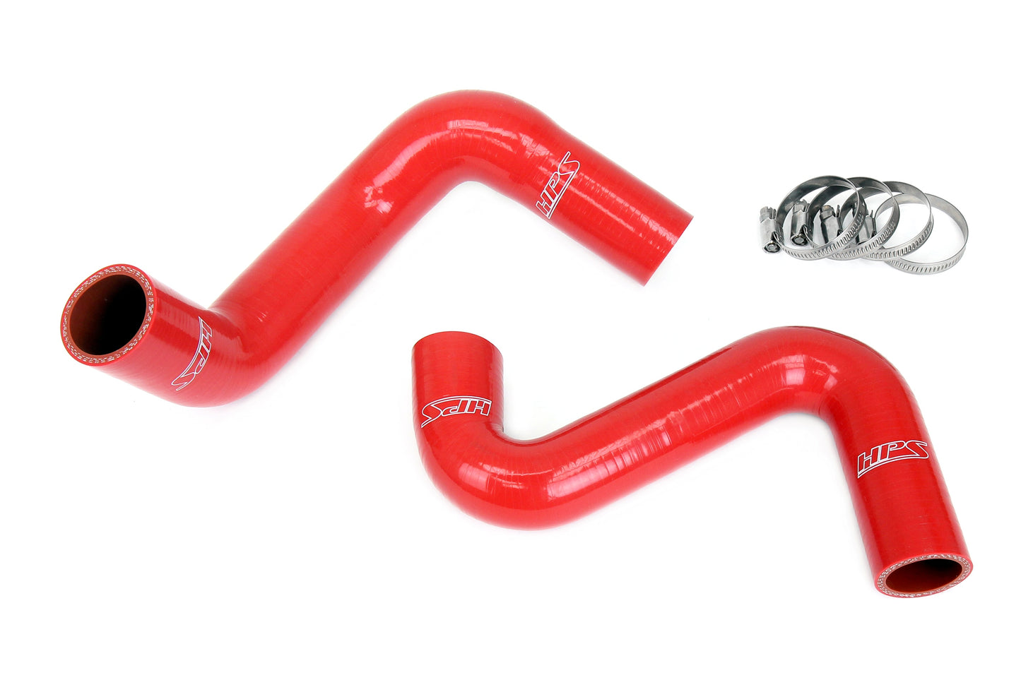 HPS Performance High Temp 3-ply Reinforced Silicone Replaces OEM Rubber Radiator Coolant Hoses 57-1992-RED