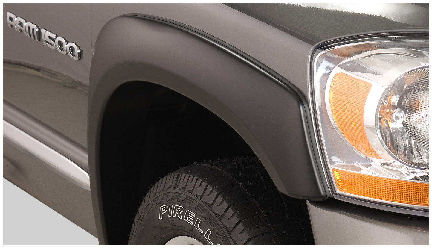 Bushwacker 50015-02 Black OE-Style Smooth Finish Front Fender Flares For 2002-2005 Dodge Ram 1500; 2003-2005 Ram 2500 3500