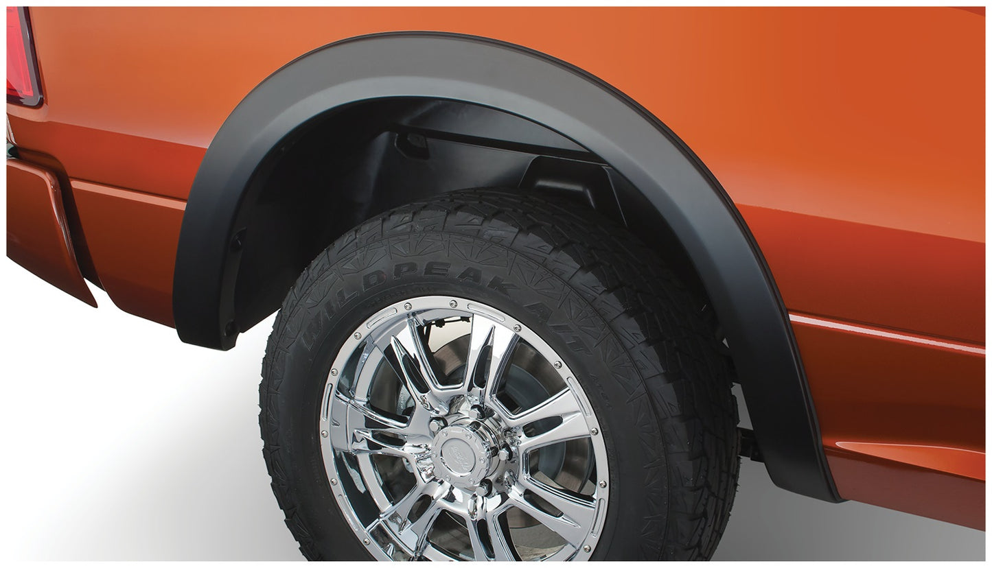 Bushwacker 50040-02 Black OE-Style Smooth Finish Rear Fender Flares For 09-18 Dodge Ram 1500; 10-23 Ram 2500 3500 (Excludes R/T/Rebel); 19-23 Ram 1500 Classic