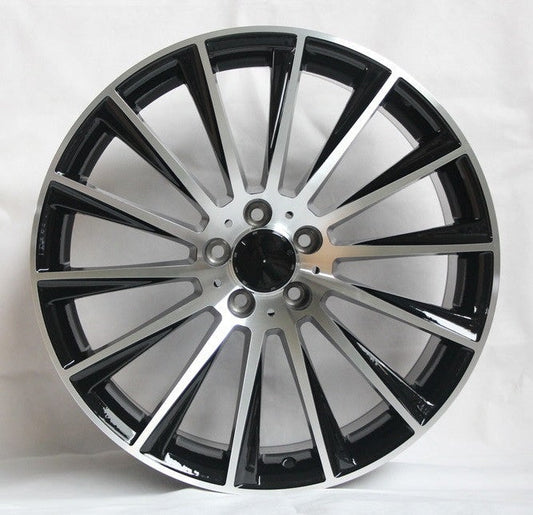 20" X 8.5" Aluminum Black Machine Face Wheels Set - Dynamic Performance - R502-BM-20x8.5-5x112-35-66.56
