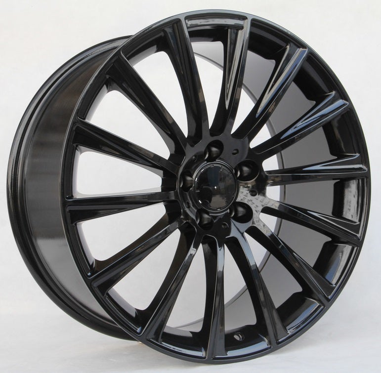 19" X 8.5/9.5" Staggered Aluminum Gloss Black Wheels Set - Dynamic Performance - R502-GB-19x8.5/9.5-5x112-38/43-66.56
