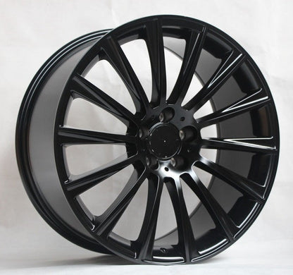 22" X 9" Aluminum Satin Black Wheels Set - Dynamic Performance - R502-SB-22x9-5x112-35-66.56
