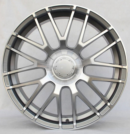 20" X 8.5" Aluminum Titanium Machine Face Wheels Set - Dynamic Performance - R505-TM-20x8.5-5x112-35-66.56