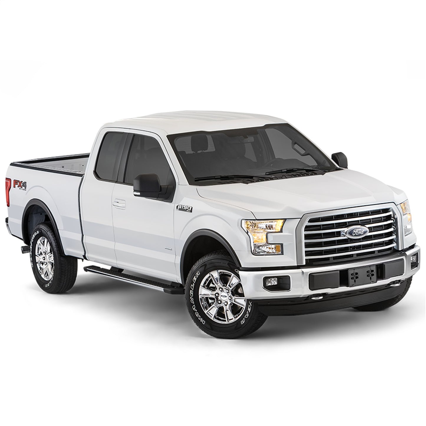 Bushwacker 50922-02 Black OE-Style Smooth Finish 4-Piece Fender Flare Set For 1997-2004 Dodge Dakota