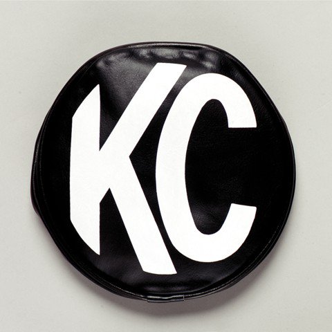 KC HiLiTES 6 in Light Cover - Soft Vinyl - Black / White KC Logo 5100