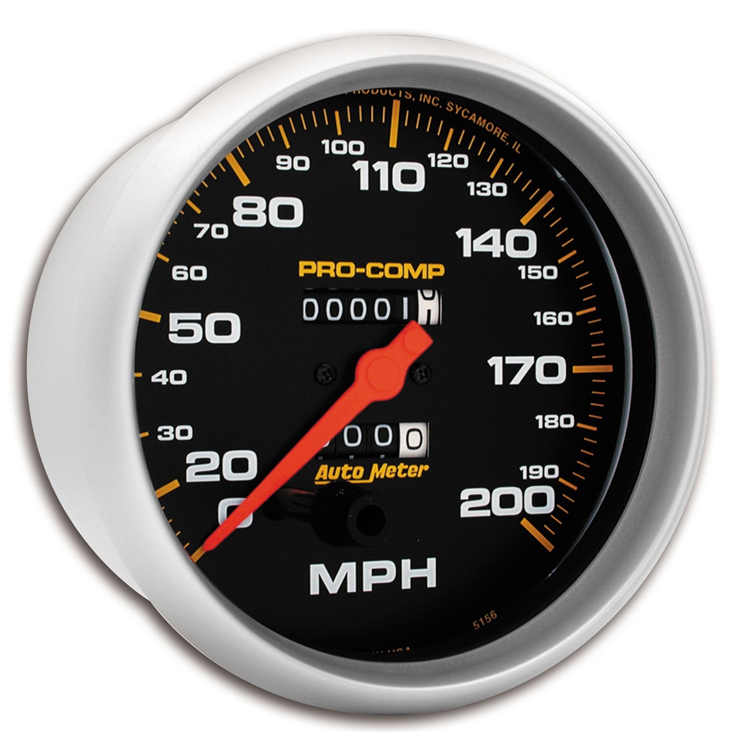AutoMeter 5 in. SPEEDOMETER 0-200 MPH PRO-COMP 5156