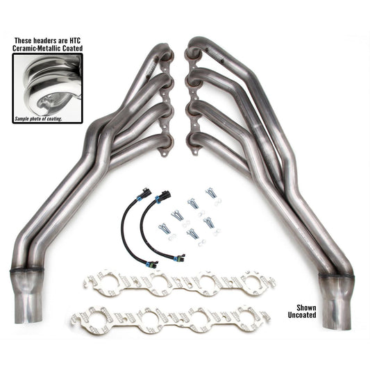 Hedman Hedders T304 STAINLESS STEEL RACE HEADERS; 2010-15 CAMARO 6.2L / 7.0L; LONG TUBE DESIGN; 1-3/4 IN. TUBE DIAMETER; SLIP-ON STYLE RACE COLLECTORS- HTC POLISHED SILVER CERAMIC-METALLIC FINISH 62576