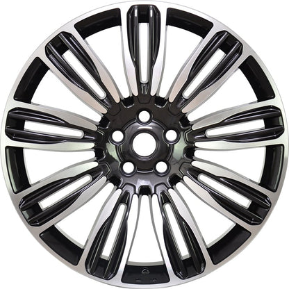 20" X 9.5" Black Machine Face Aluminum Wheels Set - Dynamic Performance - R531-BM-20x9.5-5x120-45-72.56