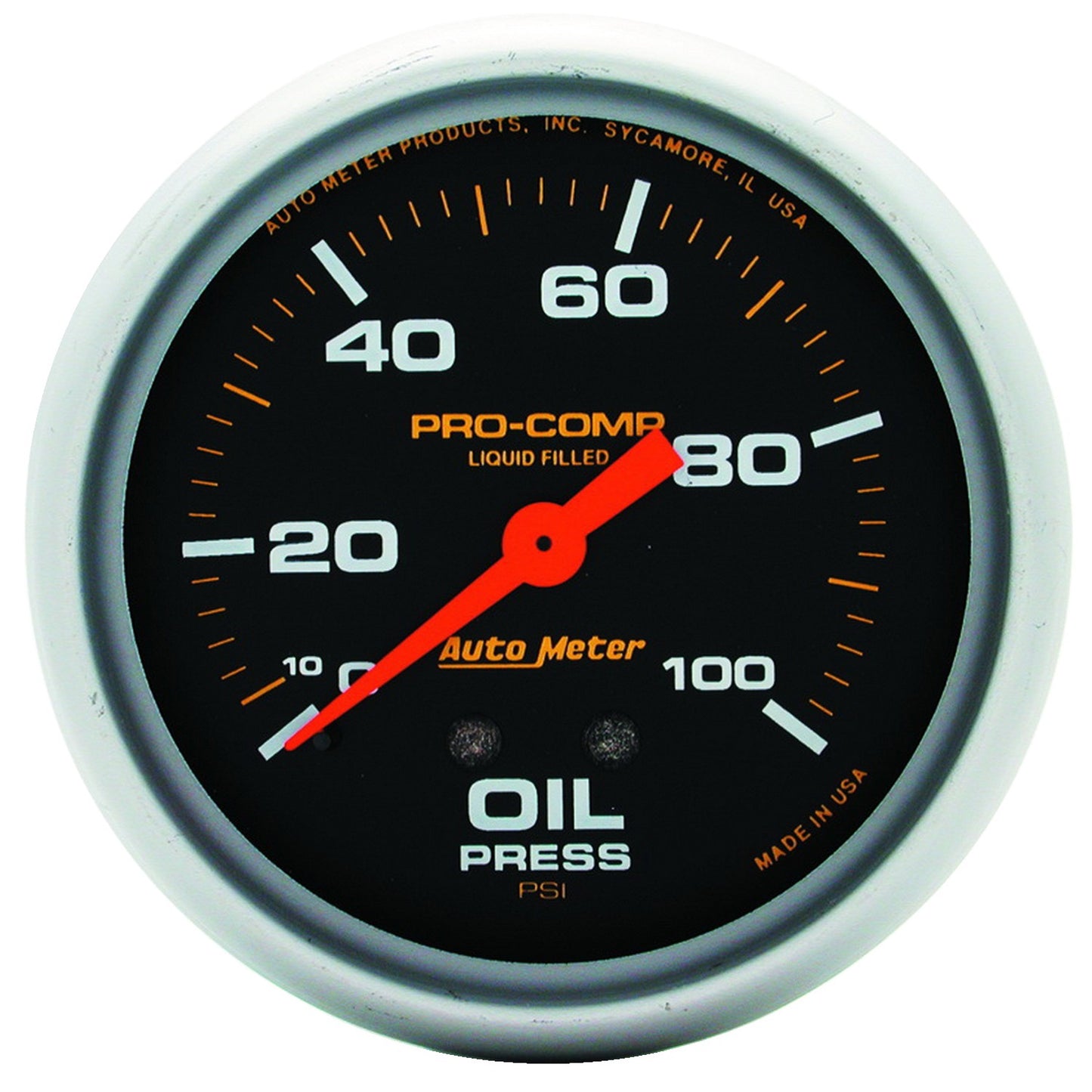 AutoMeter 2-5/8 in. OIL PRESSURE 0-100 PSI LIQUID FILLED PRO-COMP 5421