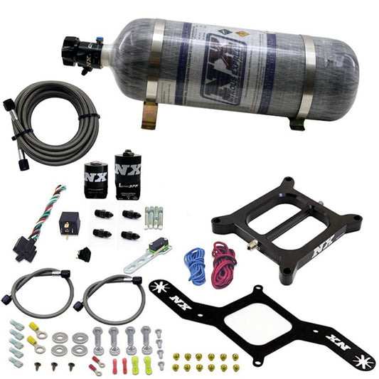 Nitrous Express 4150 RNC Conventional Plate System W/ .375" Solenoid W/ 12lb Bottle NX-55140-12