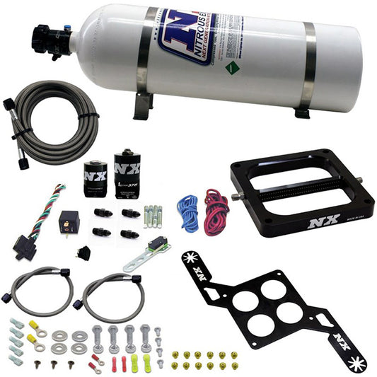 Nitrous Express 4500 RNC Conventional Plate System W/ .375" Solenoid W/ 15lb Bottle NX-55170-15