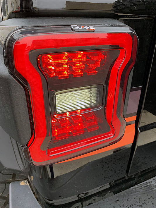 Quake LED - QTE558 - Jeep Wrangler JL Blackout LED Replacement Tail Lights For 2018-2019 Jeep Wrangler