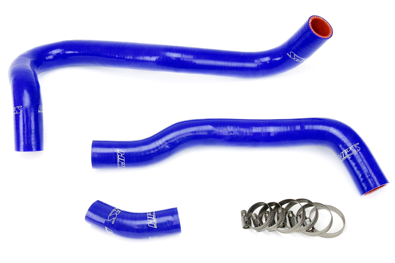 HPS Performance High Temp 3-ply Reinforced SiliconeReplace OEM Rubber Radiator Coolant Hoses 57-1021-BLUE
