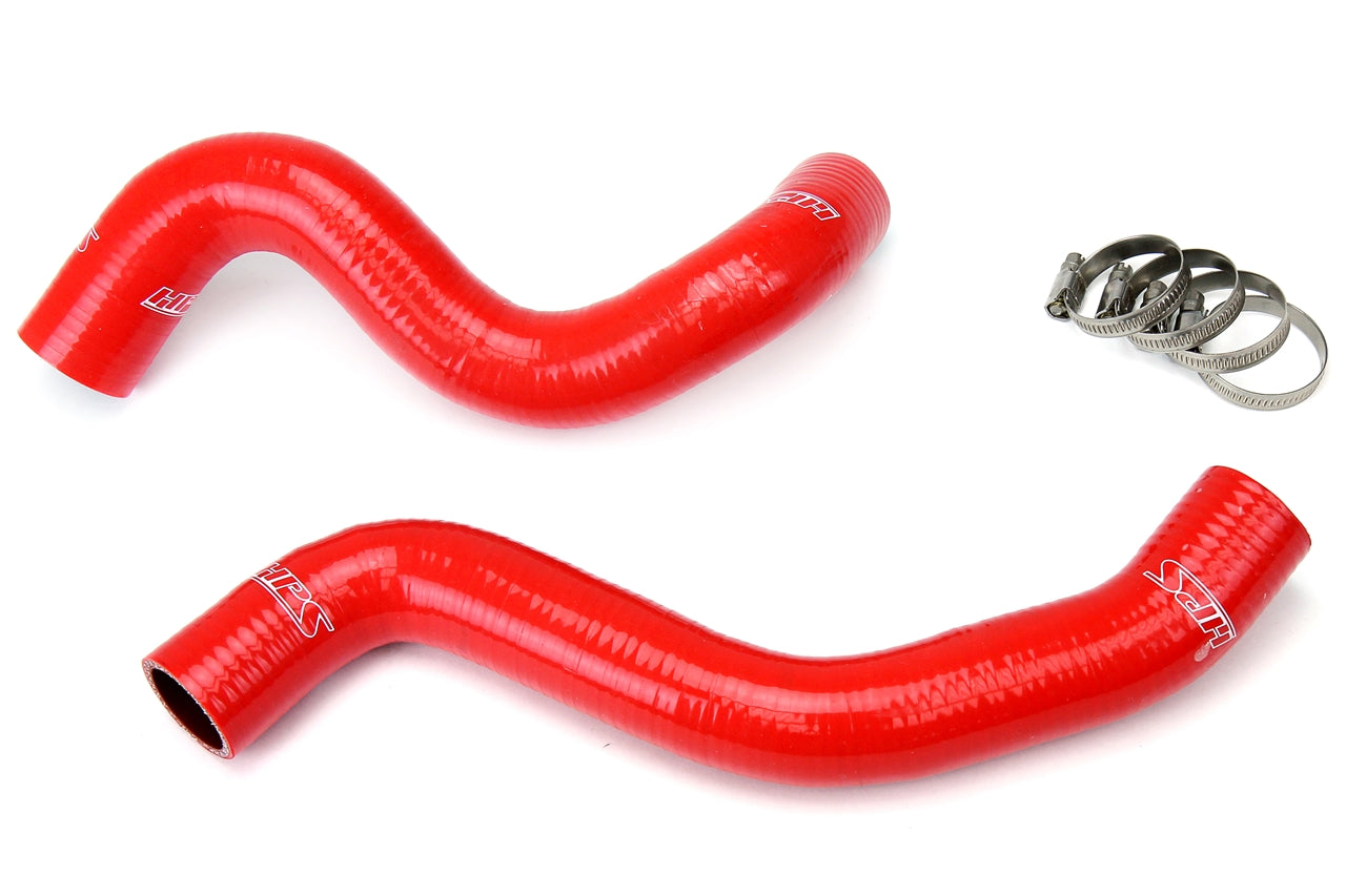 HPS Performance High Temp 3-ply Reinforced SiliconeReplace OEM Rubber Radiator Coolant Hoses 57-1058-RED