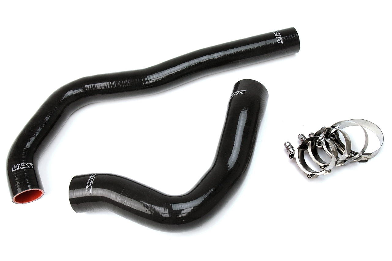 HPS Performance High Temp 3-ply Reinforced Silicone Replace OEM Rubber Radiator Coolant Hoses 57-1222-BLK