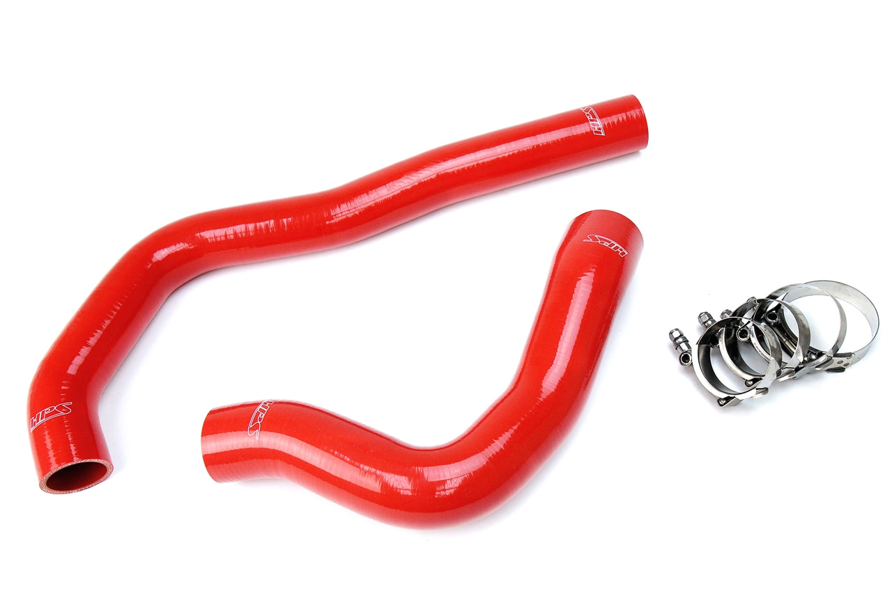 HPS Performance High Temp 3-ply Reinforced Silicone Replace OEM Rubber Radiator Coolant Hoses 57-1222-RED