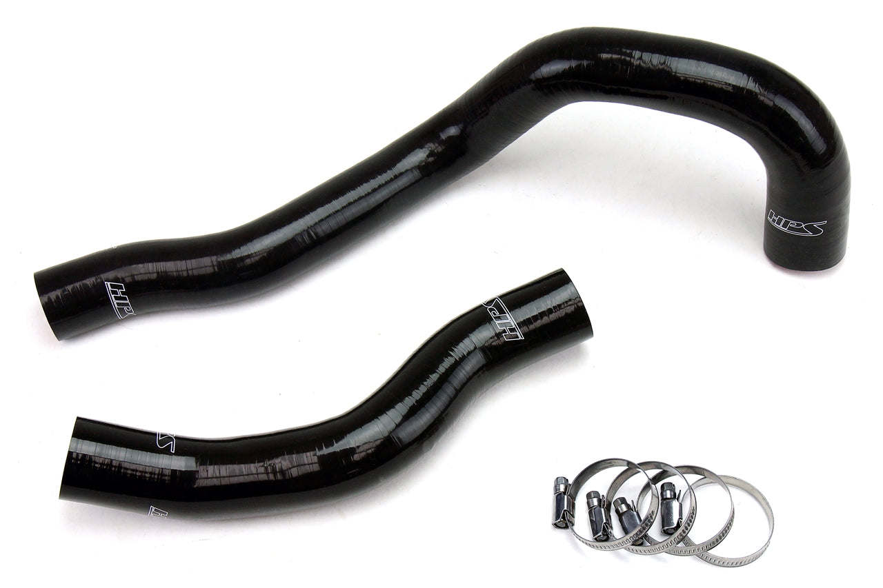 HPS Performance High Temp 3-ply Reinforced Silicone Replace OEM Rubber Radiator Coolant Hoses 57-1225-BLK
