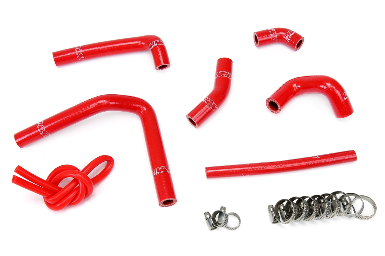 HPS Performance High Temp 3-ply Reinforced Silicone Replace OEM Rubber Radiator Coolant Hoses 57-1233-RED