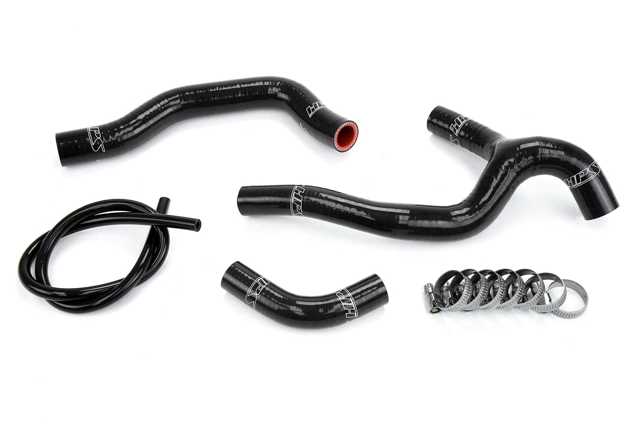 HPS Performance High Temp 3-ply Reinforced Silicone Replace OEM Rubber Radiator Coolant Hoses 57-1237-BLK