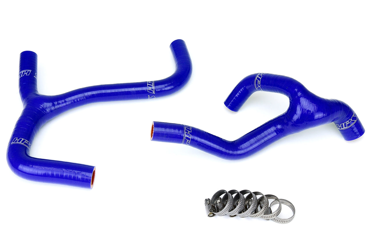 HPS Performance High Temp 3-ply Reinforced Silicone Replace OEM Rubber Radiator Coolant Hoses 57-1238-BLUE