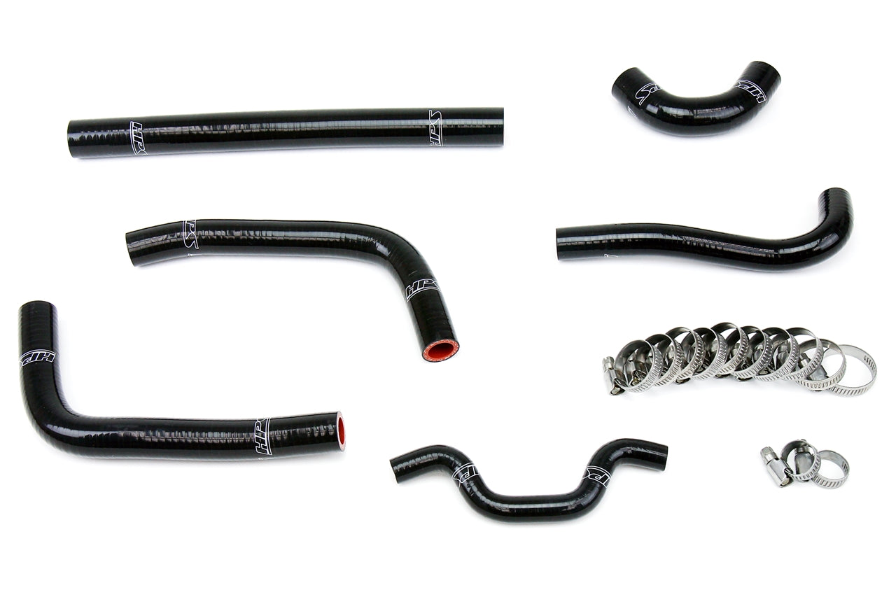 HPS Performance High Temp 3-ply Reinforced Silicone Replace OEM Rubber Radiator Coolant Hoses 57-1241-BLK