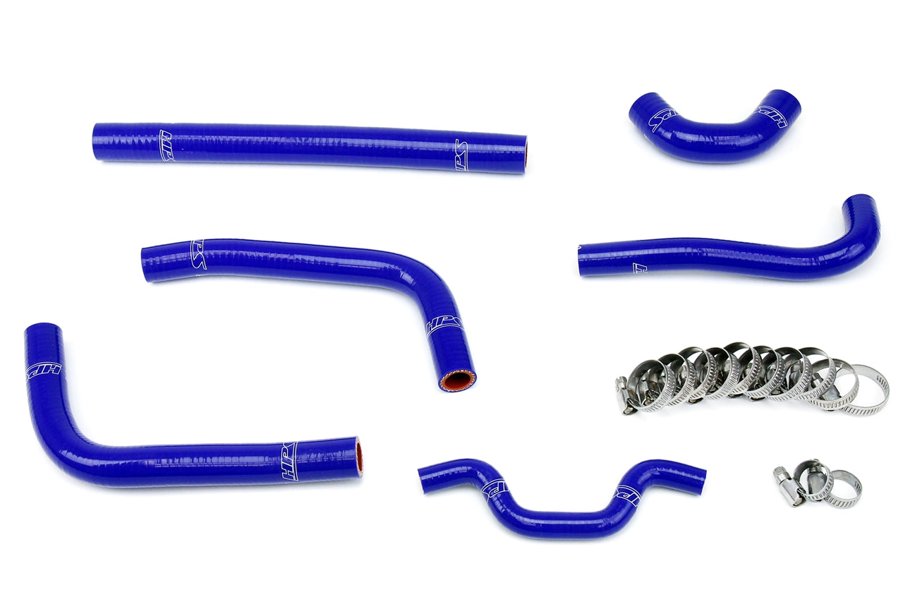 HPS Performance High Temp 3-ply Reinforced Silicone Replace OEM Rubber Radiator Coolant Hoses 57-1241-BLUE
