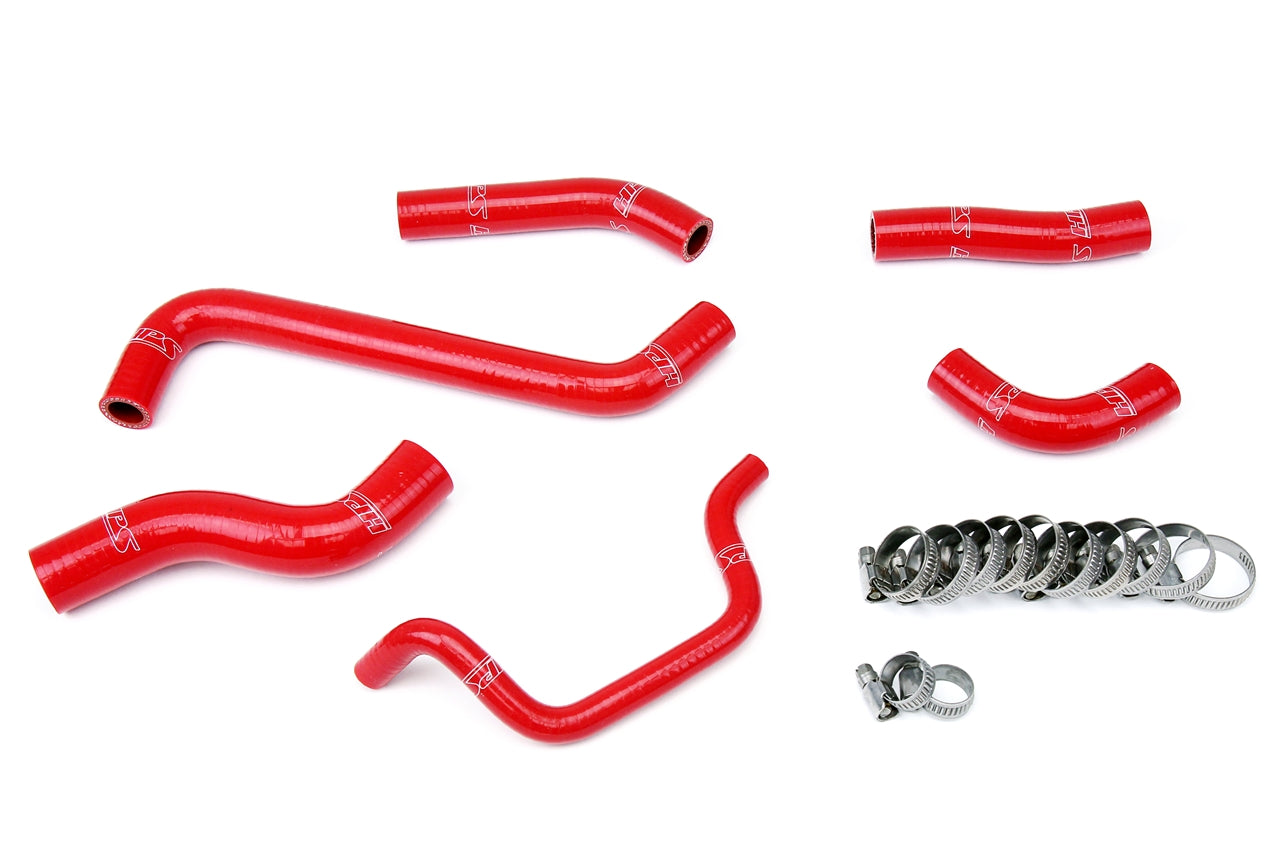HPS Performance High Temp 3-ply Reinforced Silicone Replace OEM Rubber Radiator Coolant Hoses 57-1242-RED