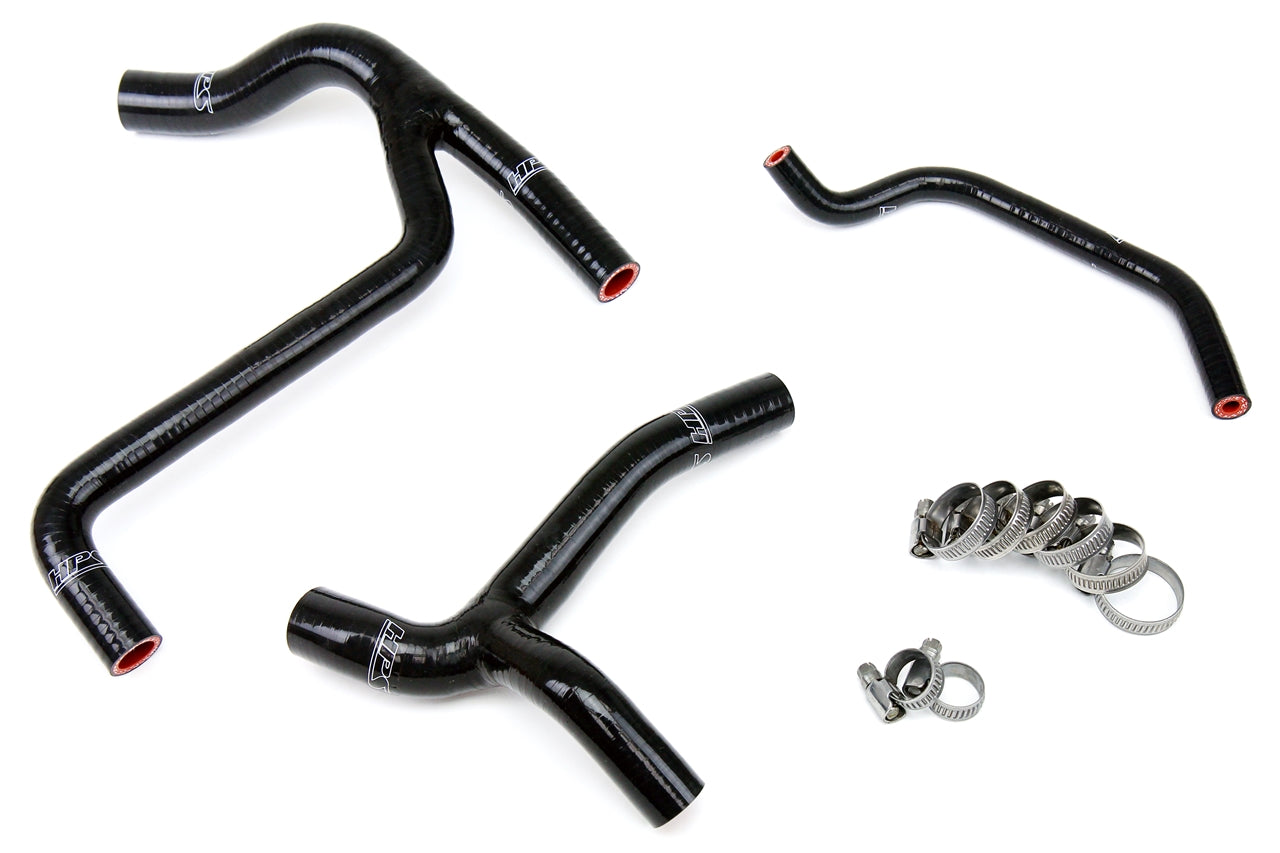 HPS Performance High Temp 3-ply Reinforced Silicone Replace OEM Rubber Radiator Coolant Hoses 57-1243-BLK