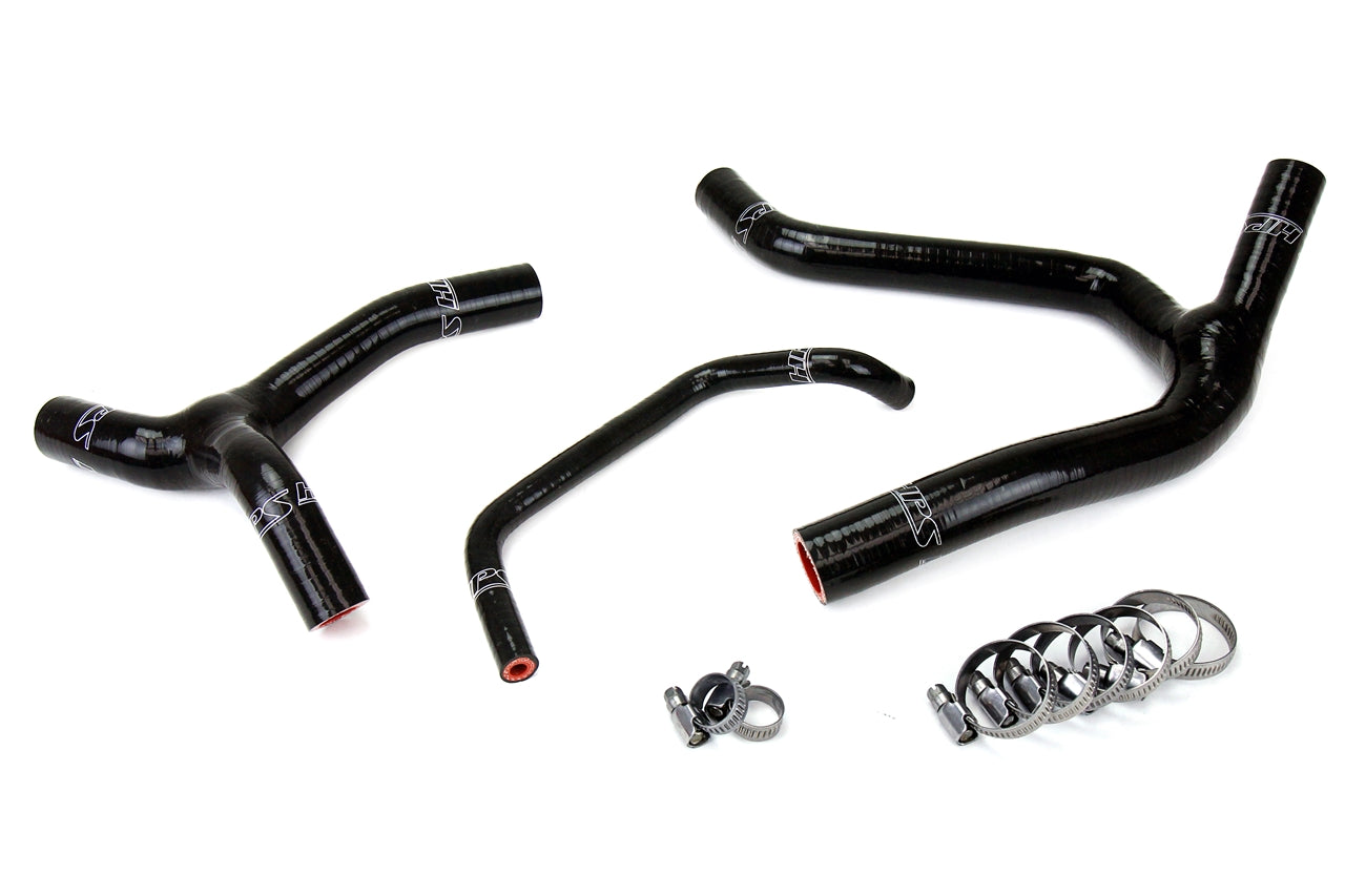 HPS Performance High Temp 3-ply Reinforced Silicone Replace OEM Rubber Radiator Coolant Hoses 57-1244-BLK