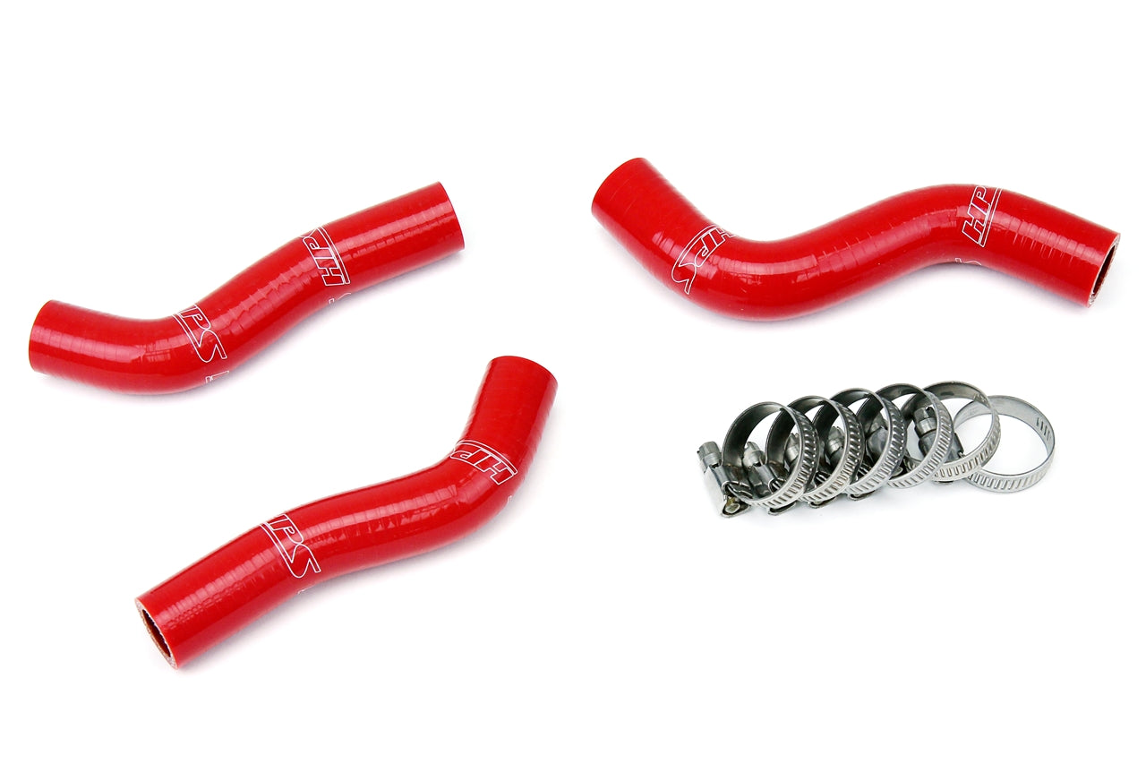HPS Performance High Temp 3-ply Reinforced Silicone Replace OEM Rubber Radiator Coolant Hoses 57-1248-RED