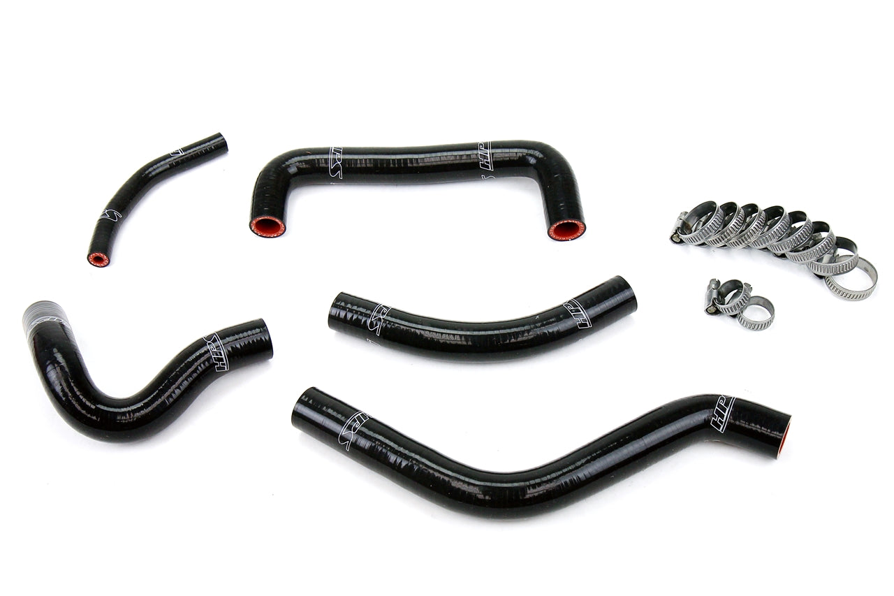 HPS Performance High Temp 3-ply Reinforced Silicone Replace OEM Rubber Radiator Coolant Hoses 57-1258-BLK