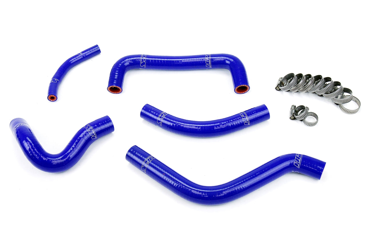HPS Performance High Temp 3-ply Reinforced Silicone Replace OEM Rubber Radiator Coolant Hoses 57-1258-BLUE