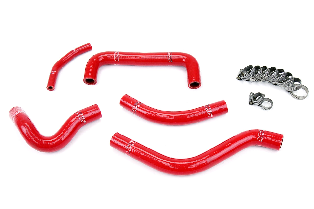 HPS Performance High Temp 3-ply Reinforced Silicone Replace OEM Rubber Radiator Coolant Hoses 57-1258-RED