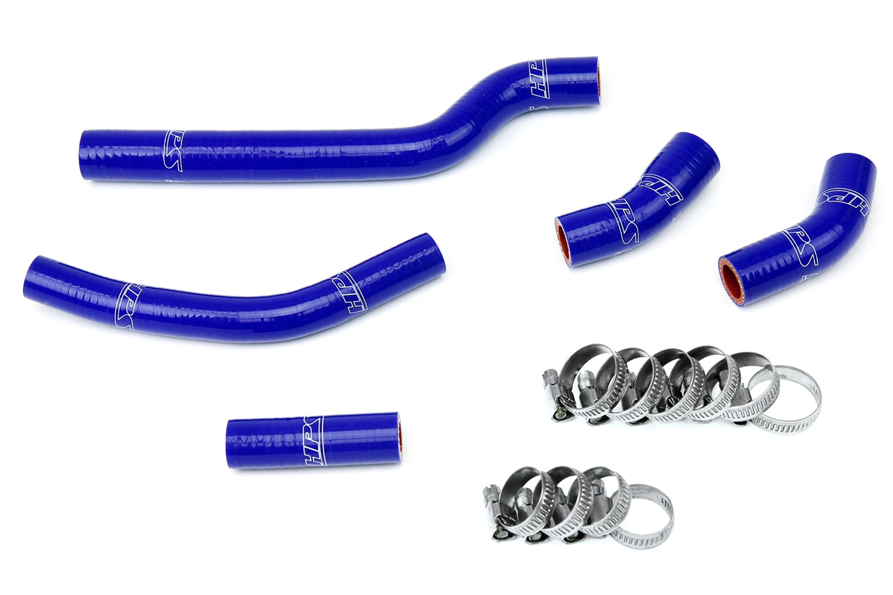 HPS Performance High Temp 3-ply Reinforced Silicone Replace OEM Rubber Radiator Coolant Hoses 57-1260-BLUE