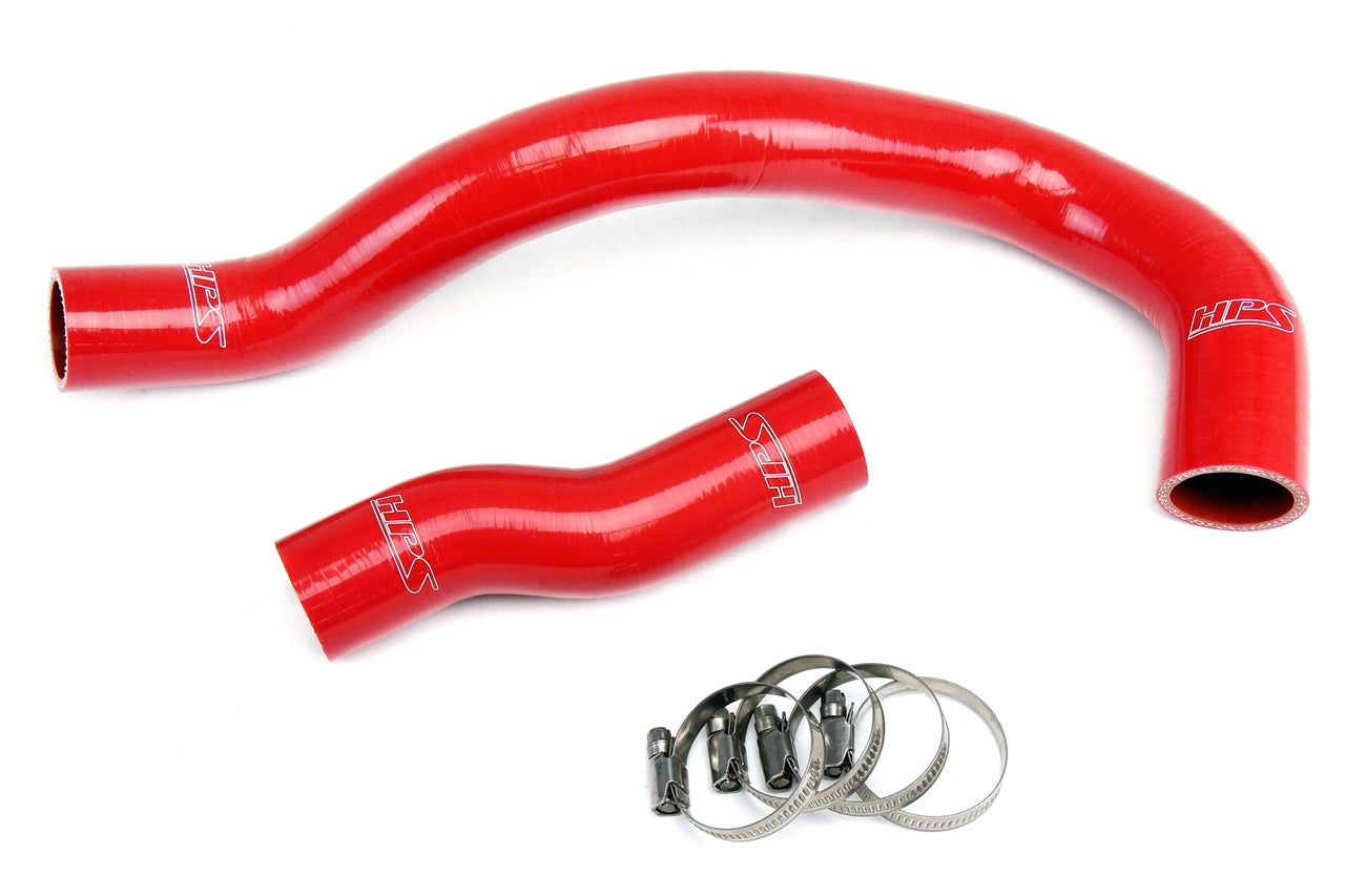 HPS Performance High Temp 3-ply Reinforced Silicone Replace OEM Rubber Radiator Coolant Hoses 57-1266-RED