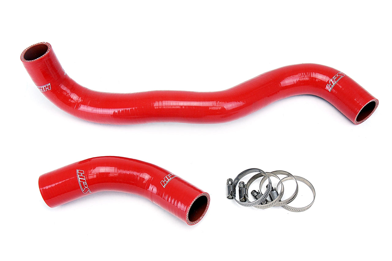 HPS Performance High Temp 3-ply Reinforced Silicone Replace OEM Rubber Radiator Coolant Hoses 57-1267-RED