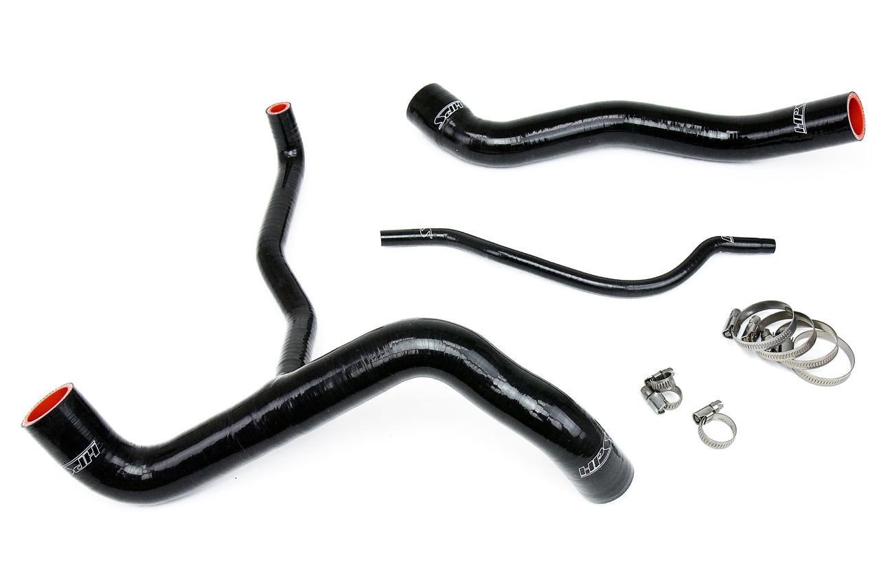 HPS Performance High Temp 3-ply Reinforced Silicone Replace OEM Rubber Radiator Coolant Hoses 57-1304-BLK